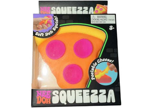 NeeDoh Squeeza Pizza Squishy Fidget Toy Yellow Crust