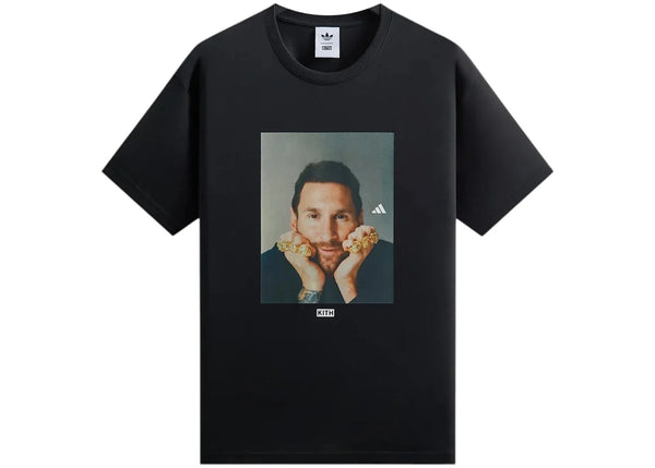 Kith x adidas Messi Football Graphic Tee Black