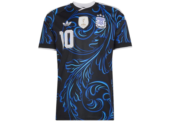 adidas Argentina 26 Away Messi Jersey Black/Lucid Blue/Blue Burst