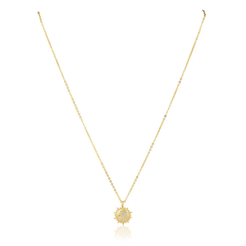 Sunny Gold-Plated Stoned Necklace