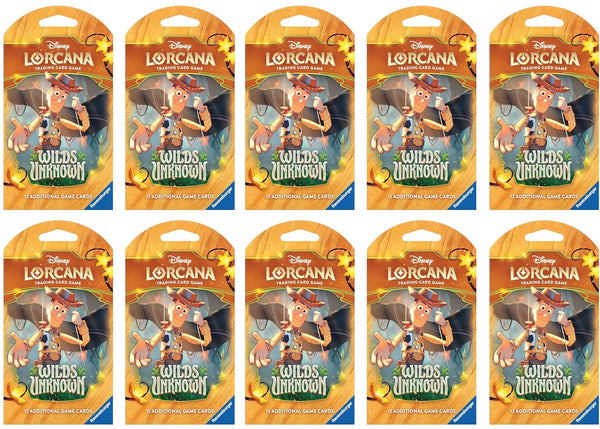 2026 Disney Lorcana Ravensburger Wilds Unknown Booster Pack 10x Lot