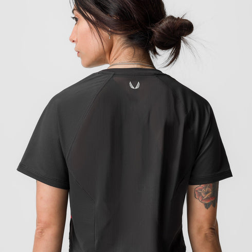 ASRV x Tonal Women's AeroSilver® Cropped Training Tee - Black
