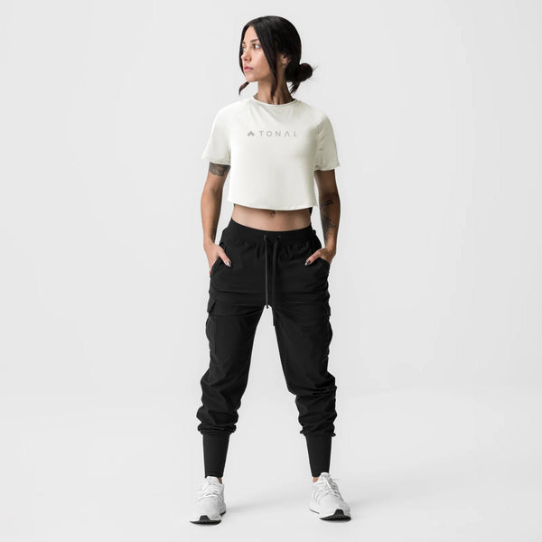 ASRV x Tonal Women's AeroSilver® Cropped Training Tee - Ivory Cream