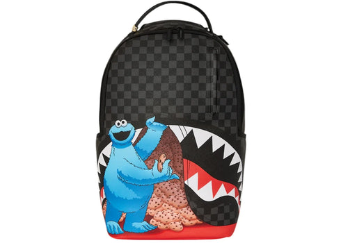 Sprayground Sesame Street Cookie Monster Snack Attack DLXSV Backpack Black