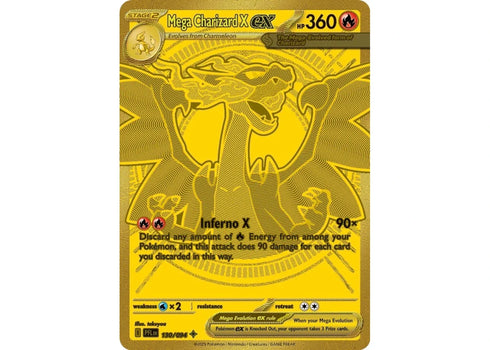 Mega Charizard X ex 2025 Pokémon Scarlet & Violet Phantasmal Flames Hyper Rare 130/094 Ungraded