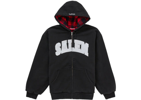 Supreme SALEM Zip Up Hooded Sweatshirt Black