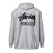 Stussy Honolulu Fleece Zip-Up Hoodie in Grey C