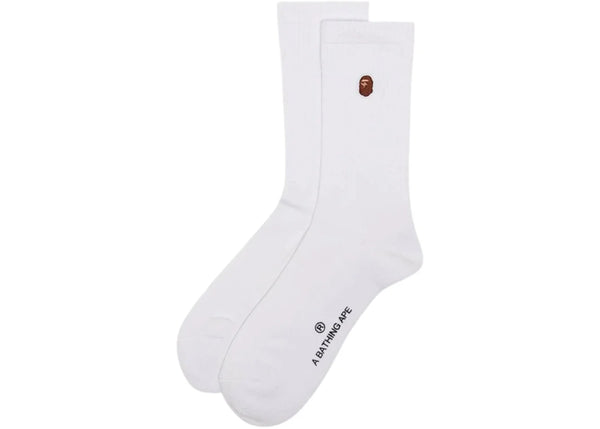 BAPE Ape Head One Point 1I80184002 Socks White