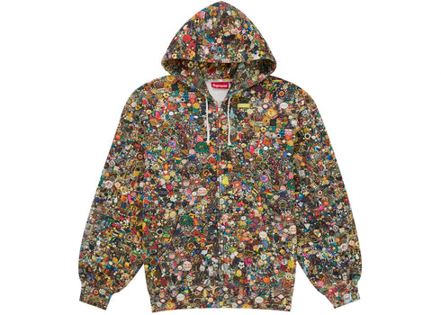 Supreme Mike Kelley Zip Up Hooded Sweatshirt Multicolor