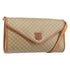 Vintage Saddle Flap Shoulder Bag Macadam Coated Canvas Small