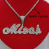 Custom Brush Cursive Iced Out Name Necklace