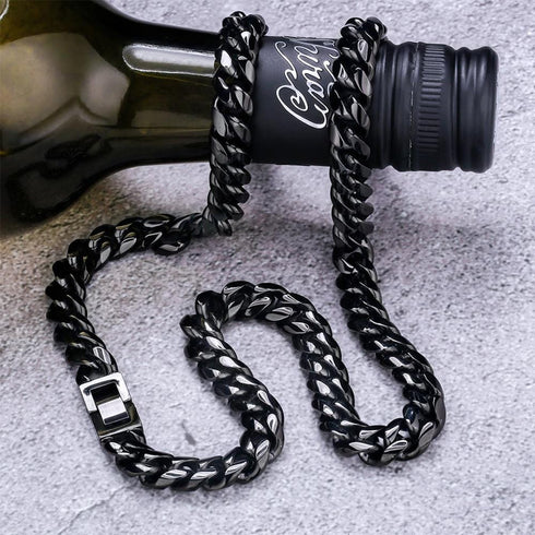 10MM Black Miami Cuban Chain