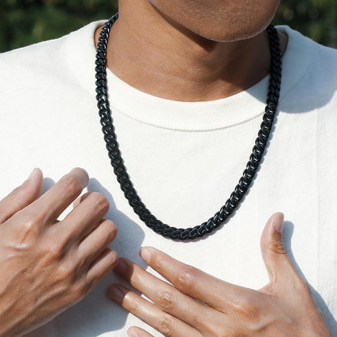10MM Black Miami Cuban Chain