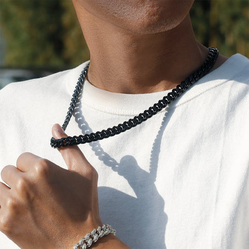 10MM Black Miami Cuban Chain