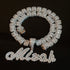 Custom Brush Cursive Iced Out Name Necklace