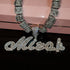 Custom Brush Cursive Iced Out Name Necklace
