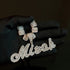 Custom Brush Cursive Iced Out Name Necklace
