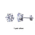 Small Iced Crystal Stainless Steel Stud Earrings