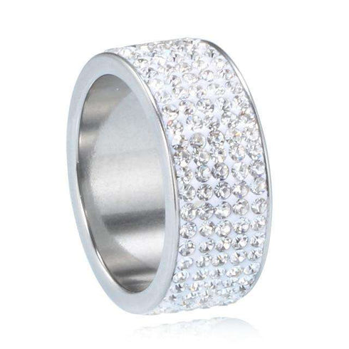 Gold/Silver Thick Band Bling Ring