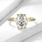 10K or 14K Solid Gold D Color Clarity VVS Oval Moissanite Engagement Ring