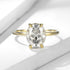 10K or 14K Solid Gold D Color Clarity VVS Oval Moissanite Engagement Ring