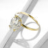 10K or 14K Solid Gold D Color Clarity VVS Oval Moissanite Engagement Ring