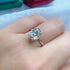 10K or 14K Solid Gold D Color Clarity VVS Oval Moissanite Engagement Ring