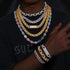 10mm O-Shape VVS Moissanite Cuban Link Chain or Bracelet