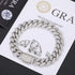 12mm 925 Sterling Silver VVS Moissanite Cuban Bracelet
