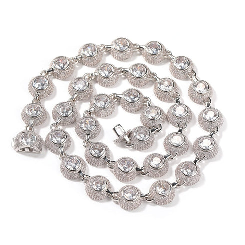 12mm Bowl Shaped Iced out Chain or Bracelet
