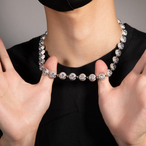 12mm Bowl Shaped Iced out Chain or Bracelet