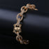 12mm Micro Pave Iced Out Rolo Chain Bracelet