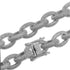 12mm Micro Pave Iced Out Rolo Chain Bracelet