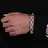 12mm Micro Pave Iced Out Rolo Chain Bracelet