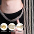 12mm Diamond Prong Cuban Chain Two Tone Rose Gold & Silver