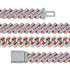 12mm Diamond Prong Cuban Chain Two Tone Rose Gold & Silver