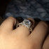 14K/18K Solid Rose Gold Flower Cut 2 CT Moissanite Engagement Ring