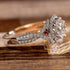 14K/18K Solid Rose Gold Flower Cut 2 CT Moissanite Engagement Ring