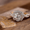 14K/18K Solid Rose Gold Flower Cut 2 CT Moissanite Engagement Ring