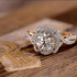 14K/18K Solid Rose Gold Flower Cut 2 CT Moissanite Engagement Ring
