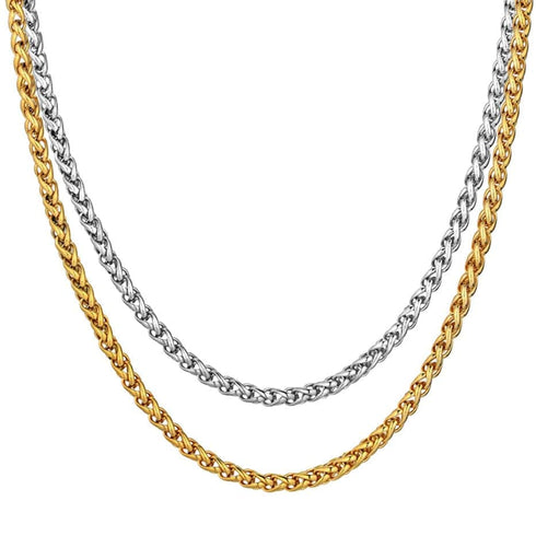14k Gold 316L Stainless Steel Rope Chain