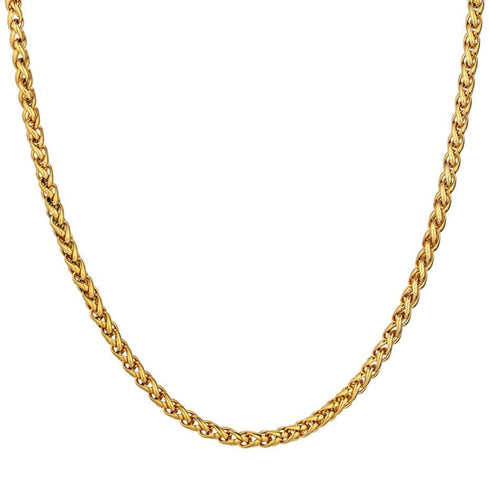 14k Gold 316L Stainless Steel Rope Chain