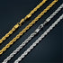 14k Gold 316L Stainless Steel Rope Chain