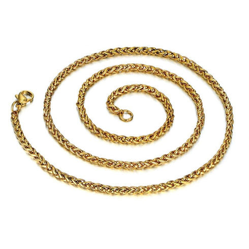 14k Gold 316L Stainless Steel Rope Chain
