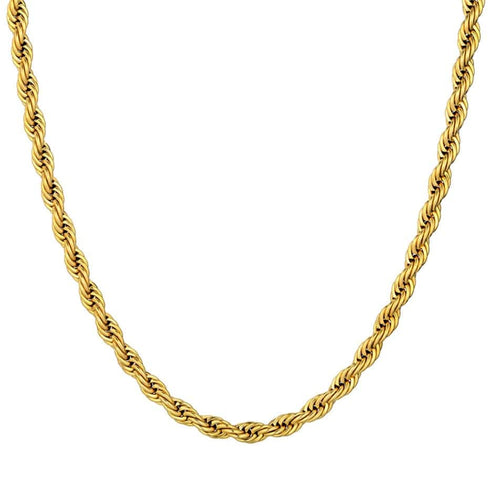 14k Gold 316L Stainless Steel Rope Chain - BOGO