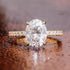 14K Yellow Gold 2.5CT Pearl Dainty Moissanite Engagement Ring