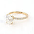 14K Yellow Gold 2.5CT Pearl Dainty Moissanite Engagement Ring