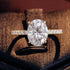 14K Yellow Gold 2.5CT Pearl Dainty Moissanite Engagement Ring