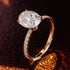 14K Yellow Gold 2.5CT Pearl Dainty Moissanite Engagement Ring
