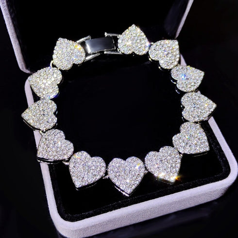 15mm Fully Bling Iced Out Tennis Chain and Bracelet Bundle